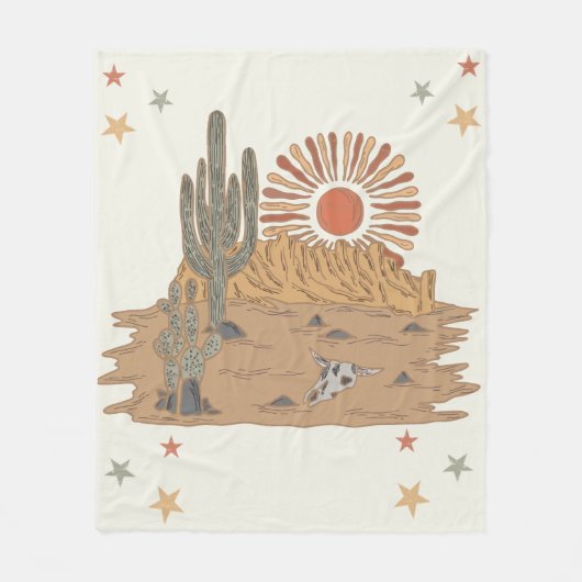 Couverture Polaire Pays occidental Cowboy Anniversaire (Devant)