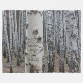 Couverture Polaire Pays personnalisé Noms sculptés rustiques dans le  (Devant (Horizontal))