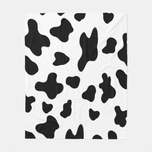 Couverture Polaire Pays Points noirs et blancs de vache (Devant)