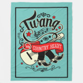 Couverture Polaire Pays Twang rouge/noir ID464 (Devant)