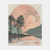 Couverture Polaire Paysage Abstrait de Boho (1) (Devant)