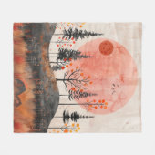 Couverture Polaire Paysage Abstrait de Boho (13) (Devant (Horizontal))