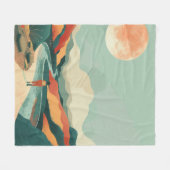 Couverture Polaire Paysage Abstrait de Boho (14) (Devant (Horizontal))