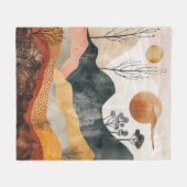 Couverture Polaire Paysage Abstrait de Boho (15) (Devant (Horizontal))