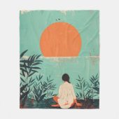 Couverture Polaire Paysage Abstrait de Boho (22) (Devant)