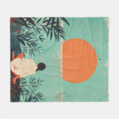 Couverture Polaire Paysage Abstrait de Boho (22) (Devant (Horizontal))