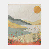 Couverture Polaire Paysage Abstrait de Boho (25) (Devant)