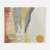 Couverture Polaire Paysage Abstrait de Boho (25) (Devant (Horizontal))
