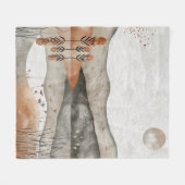 Couverture Polaire Paysage Abstrait de Boho (3) (Devant (Horizontal))
