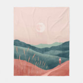 Couverture Polaire Paysage Abstrait de Boho (7) (Devant)