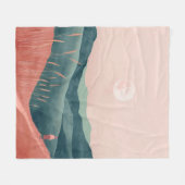 Couverture Polaire Paysage Abstrait de Boho (7) (Devant (Horizontal))