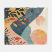 Couverture Polaire Paysage Abstrait de Boho (8) (Devant (Horizontal))