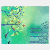 Couverture Polaire Paysage Abstrait vert (Devant (Horizontal))