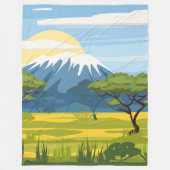 Couverture Polaire Paysage africain Savannah Nature sauvage (Devant)