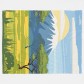 Couverture Polaire Paysage africain Savannah Nature sauvage (Devant (Horizontal))