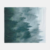 Couverture Polaire Paysage bruyant avec forêt de sapins en hipster vi (Devant (Horizontal))
