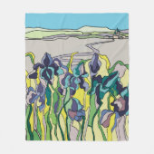 Couverture Polaire Paysage dans le style vitrail (Devant)