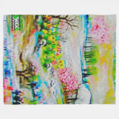 Couverture Polaire Paysage d'aquarelle 2 (Devant (Horizontal))