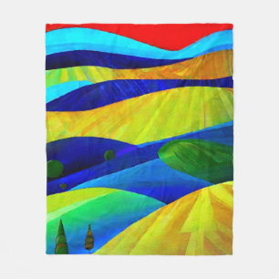 Couverture Polaire Paysage de Rainbow Imaginaire Hills