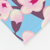 Couverture Polaire Paysage des fleurs de cerisiers (Coin)