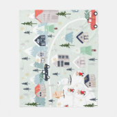 Couverture Polaire Paysage d'hiver de l'ours polaire, arrière - plan (Devant)