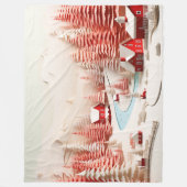 Couverture Polaire Paysage d'hiver scandinave en 3D (Devant)