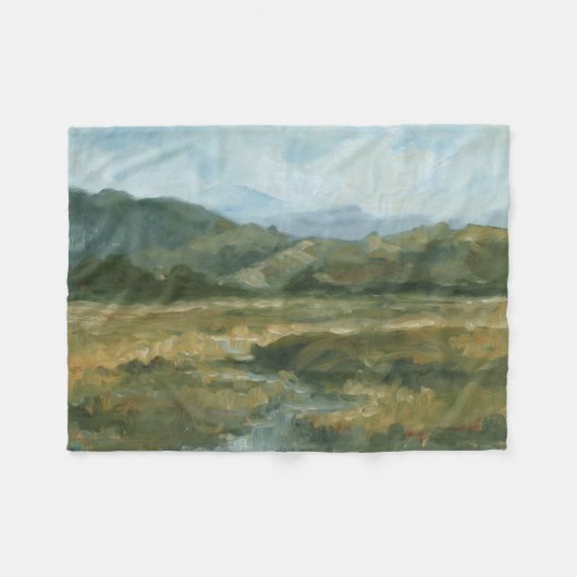 Couverture Polaire Paysage d'Impasto III (Devant (Horizontal))