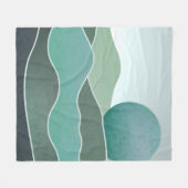 Couverture Polaire Paysage du monde Turquoise (Devant (Horizontal))