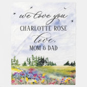 Couverture Polaire Paysage Floral Rustique Personnalisé Citation "We  (Devant)