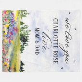 Couverture Polaire Paysage Floral Rustique Personnalisé Citation "We  (Devant (Horizontal))
