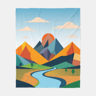Couverture Polaire Paysage géométrique Abstrait