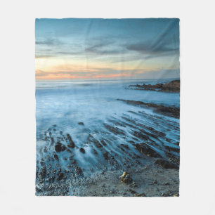Couverture Polaire Paysage marin bleu au coucher du soleil, Californi