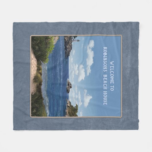 Couverture Polaire Paysage marin (personnalisable) (Devant (Horizontal))