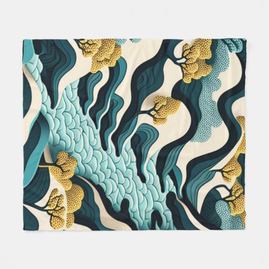 Couverture Polaire Paysage Moderne (Devant (Horizontal))