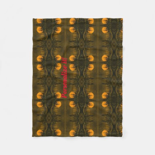 Couverture Polaire Paysage nocturne; chasseur ou moissonneuse (Devant)