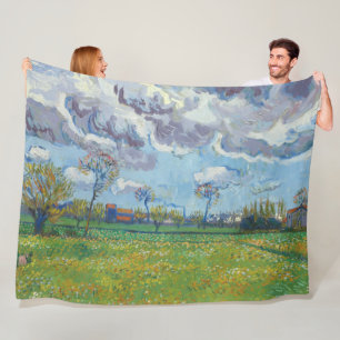 Couverture Polaire Paysage sous un ciel orageux Vincent Gogh