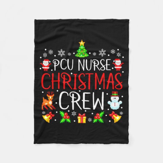 Couverture Polaire Pcu Nurse Christmas Crew Matching Xmas (Devant)
