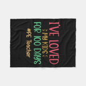 Couverture Polaire Pe Enseignant J'Aime Mes Enfants Depuis 100 Jours (Devant (Horizontal))