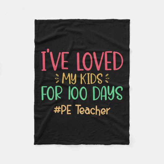 Couverture Polaire Pe Enseignant J'Aime Mes Enfants Depuis 100 Jours (Devant)