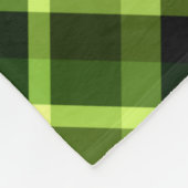 Couverture Polaire Pea Green Plaid Motif large polaire Blanche (Coin)