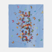Couverture Polaire PEACE Blue Sky Butterflies | Motivational Hope Joy (Devant)