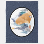 Couverture Polaire PEACE Chow vacances ovale bleu (Devant)