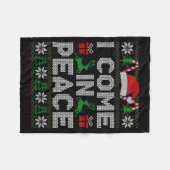 Couverture Polaire Peace I Come In Peace Couple Matching Ugly Christm (Devant (Horizontal))