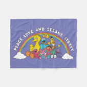 Couverture Polaire Peace, Love and Sesame Street (Devant (Horizontal))