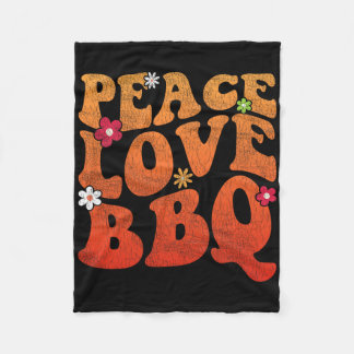 Couverture Polaire Peace Love Bbq Grillmaster Femmes Grilling Bbq Mea