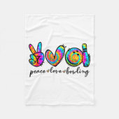 Couverture Polaire Peace Love Bowling Tie Dye Funny Bowling Lovers  (Devant)