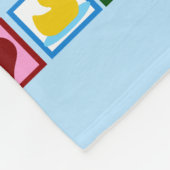 Couverture Polaire Peace Love Canards mignon bébé personnalisé (Coin)