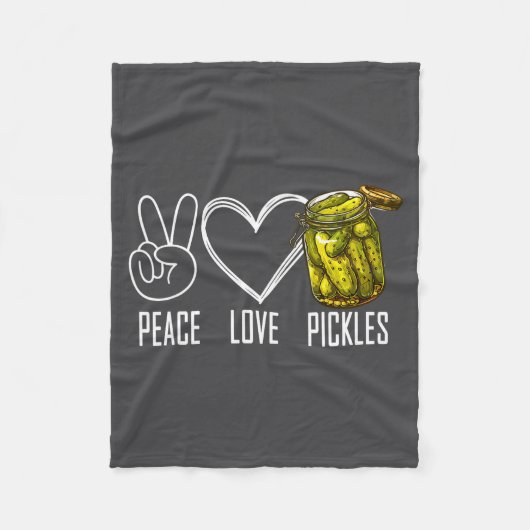 Couverture Polaire Peace Love Ckles Retro Jar Of Sliced Ckles Funny F (Devant)