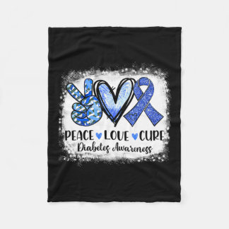 Couverture Polaire Peace Love Cure Type 1 Sensibilisation au diabète