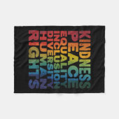 Couverture Polaire Peace Love Diversité Inclusion Égalité Black Hist (Devant (Horizontal))